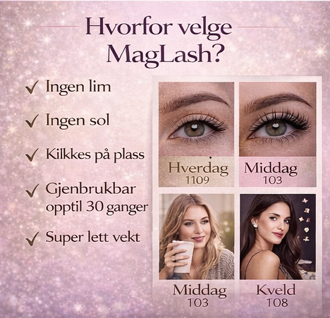Billige magnetiske vipper MagLash – best pris per bruk i Norge