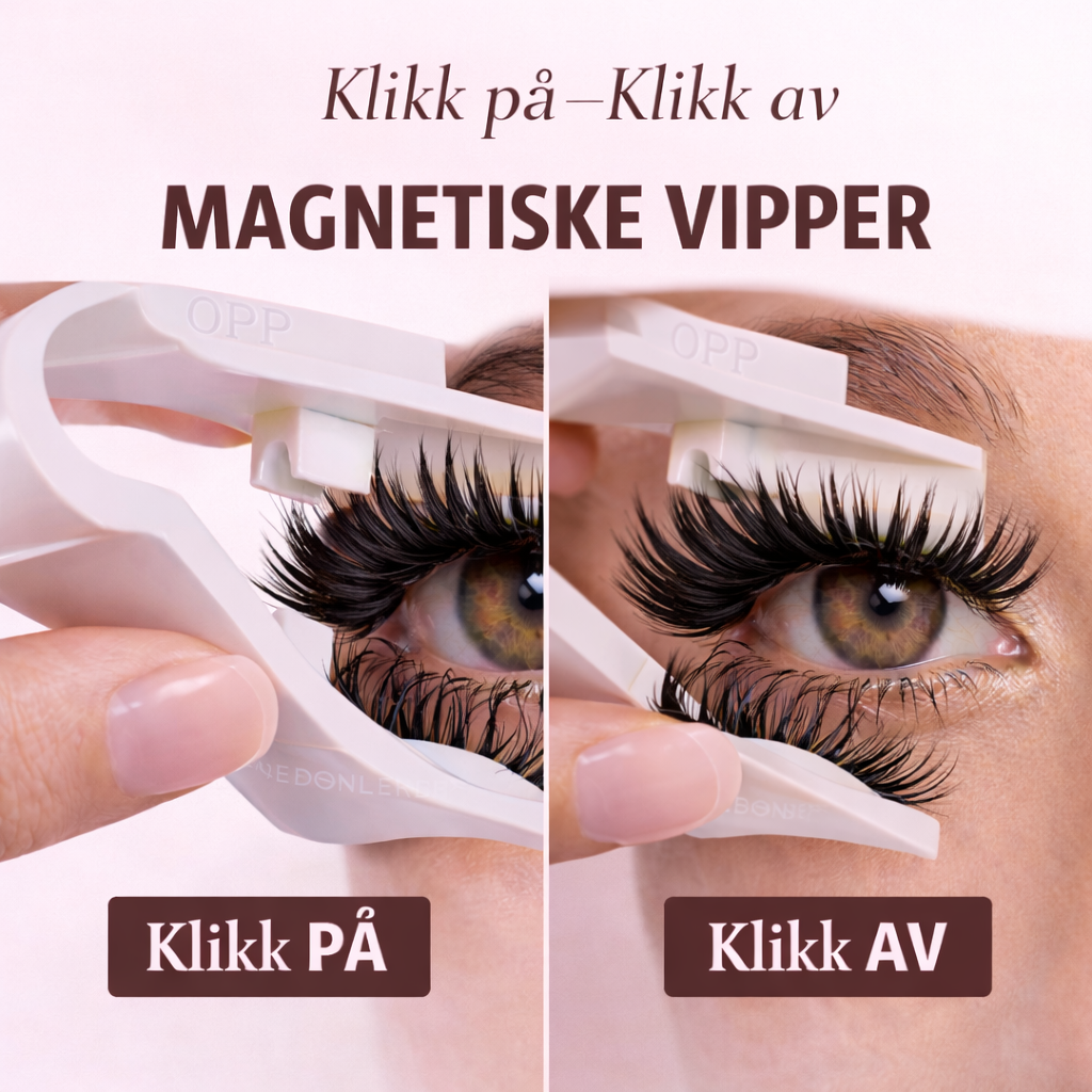 Magnetiske vipper klikkes på og av med vippeklypen – enkelt og raskt