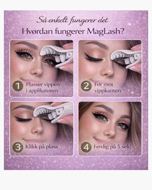 Hvordan bruke magnetiske vipper med vippeklypen – MagLash steg-for-steg guide Norge