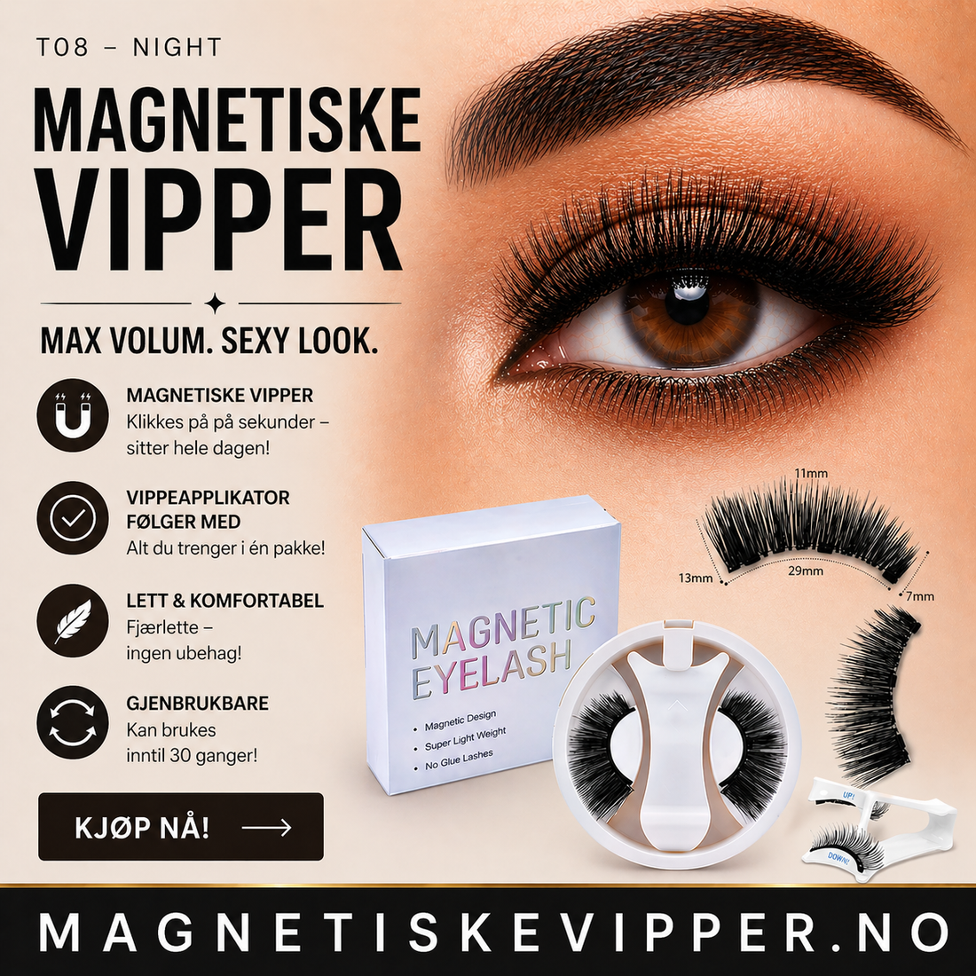 Magnetiske vipper til bryllup – se vakker ut hele dagen