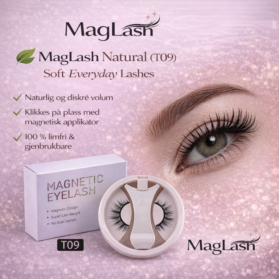 Beste magnetiske vipper for nybegynnere – MagLash Natural T09