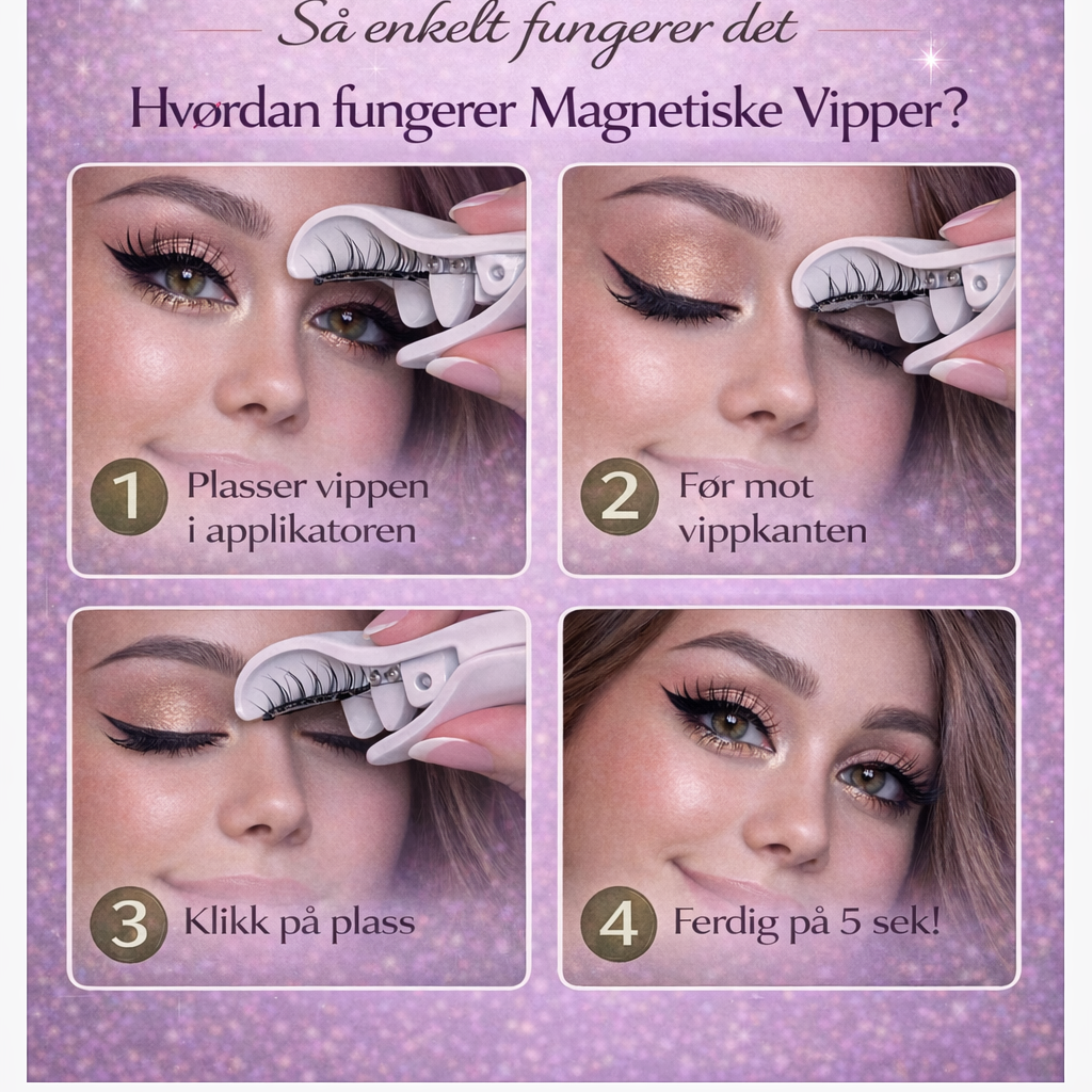 Hvordan sette på magnetiske vipper – steg for steg med MagLash